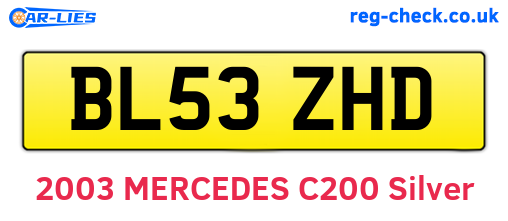 BL53ZHD are the vehicle registration plates.