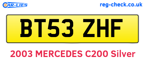 BT53ZHF are the vehicle registration plates.