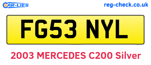 FG53NYL are the vehicle registration plates.