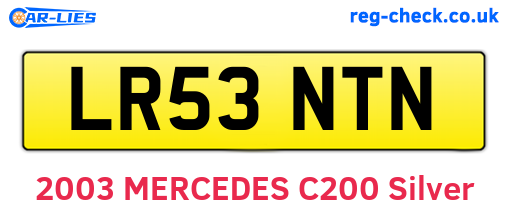 LR53NTN are the vehicle registration plates.