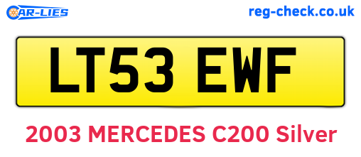 LT53EWF are the vehicle registration plates.