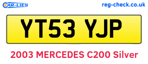 YT53YJP are the vehicle registration plates.