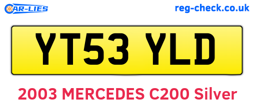 YT53YLD are the vehicle registration plates.