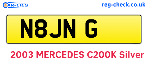N8JNG are the vehicle registration plates.