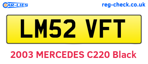 LM52VFT are the vehicle registration plates.