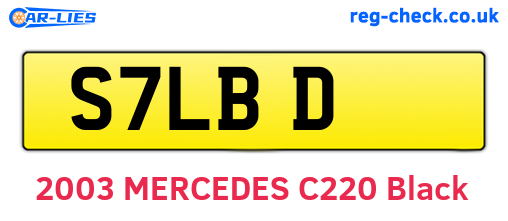 S7LBD are the vehicle registration plates.