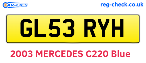 GL53RYH are the vehicle registration plates.