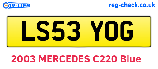 LS53YOG are the vehicle registration plates.