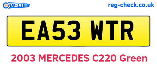 EA53WTR are the vehicle registration plates.