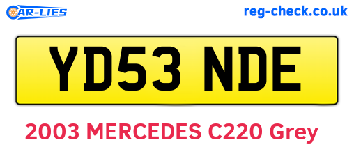 YD53NDE are the vehicle registration plates.