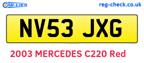 NV53JXG are the vehicle registration plates.