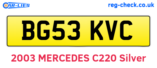 BG53KVC are the vehicle registration plates.