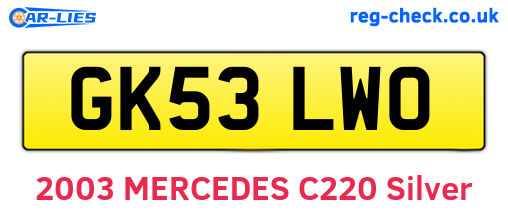 GK53LWO are the vehicle registration plates.