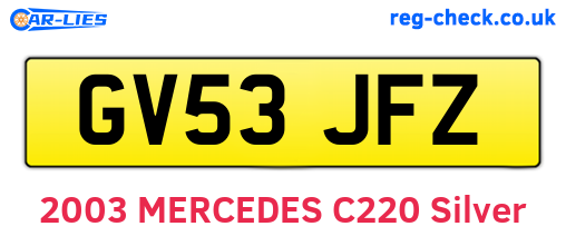 GV53JFZ are the vehicle registration plates.