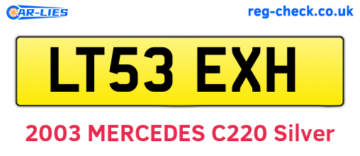 LT53EXH are the vehicle registration plates.