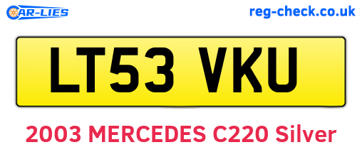 LT53VKU are the vehicle registration plates.
