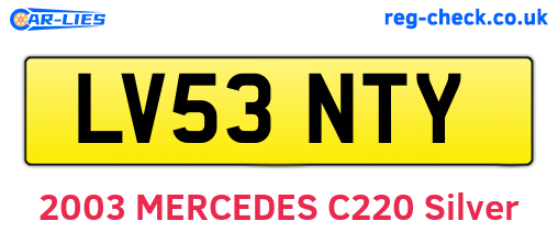 LV53NTY are the vehicle registration plates.