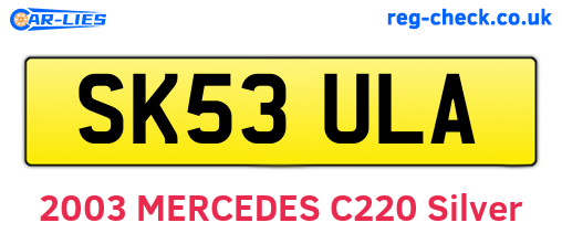 SK53ULA are the vehicle registration plates.