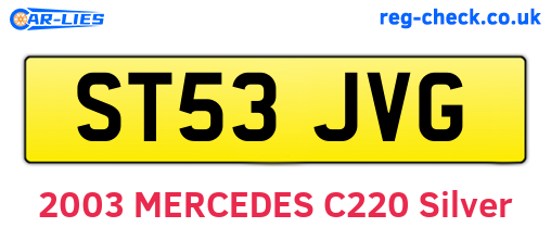 ST53JVG are the vehicle registration plates.