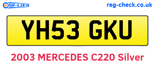 YH53GKU are the vehicle registration plates.