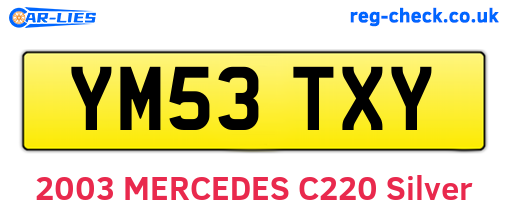 YM53TXY are the vehicle registration plates.