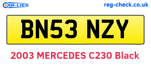 BN53NZY are the vehicle registration plates.