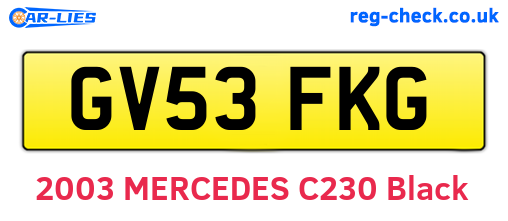 GV53FKG are the vehicle registration plates.