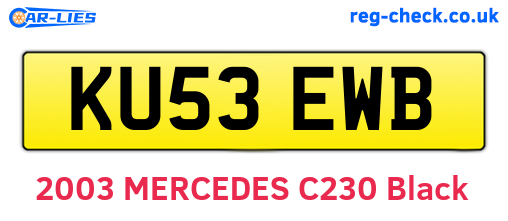 KU53EWB are the vehicle registration plates.