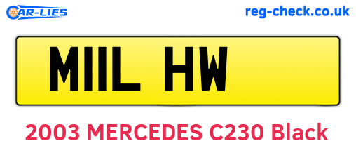 M11LHW are the vehicle registration plates.