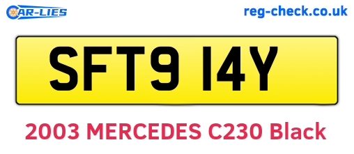 SFT914Y are the vehicle registration plates.