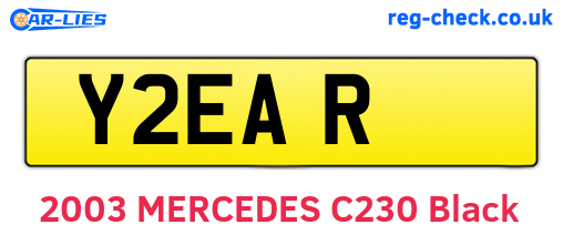 Y2EAR are the vehicle registration plates.