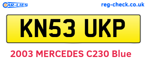 KN53UKP are the vehicle registration plates.