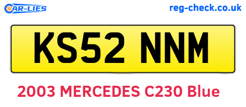 KS52NNM are the vehicle registration plates.