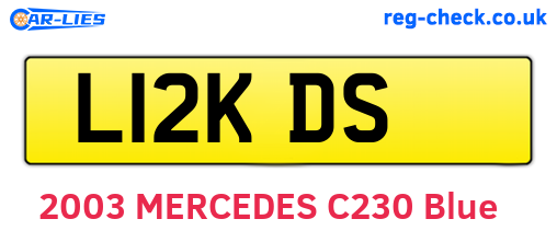 L12KDS are the vehicle registration plates.