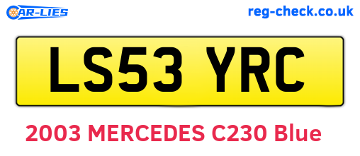 LS53YRC are the vehicle registration plates.