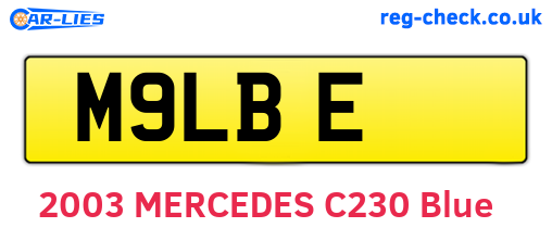 M9LBE are the vehicle registration plates.