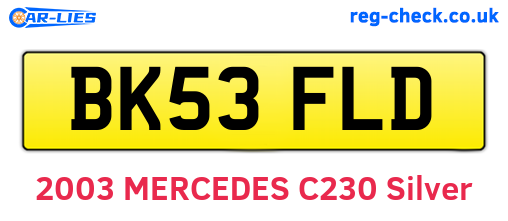 BK53FLD are the vehicle registration plates.