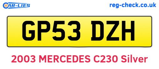 GP53DZH are the vehicle registration plates.