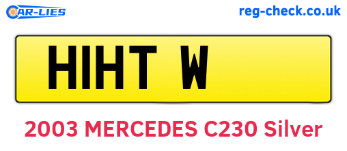 H1HTW are the vehicle registration plates.