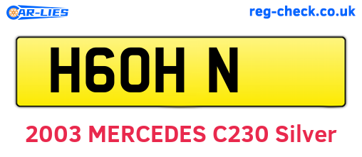 H6OHN are the vehicle registration plates.