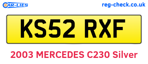 KS52RXF are the vehicle registration plates.