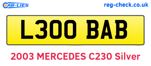 L300BAB are the vehicle registration plates.