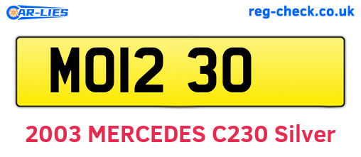 MOI230 are the vehicle registration plates.