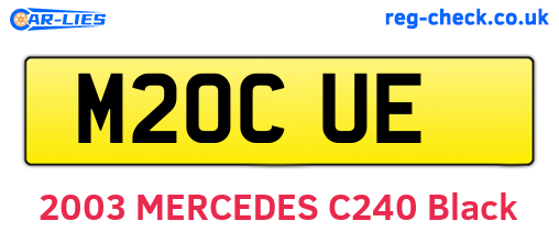 M20CUE are the vehicle registration plates.