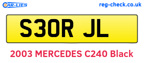 S30RJL are the vehicle registration plates.