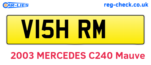 V15HRM are the vehicle registration plates.