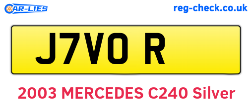 J7VOR are the vehicle registration plates.