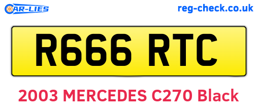 R666RTC are the vehicle registration plates.