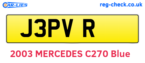 J3PVR are the vehicle registration plates.