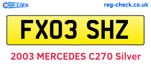 FX03SHZ are the vehicle registration plates.